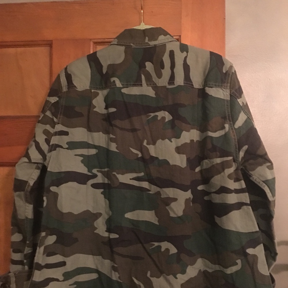 NWT J. Crew Camouflage Utility Shirt Jacket Large - Picture 6 of 8
